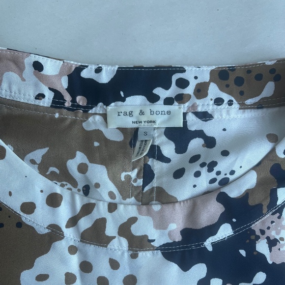 $495 rag & bone 'Chester' Camo Print 100% Silk T-Shirt Dress Small - Picture 15 of 16